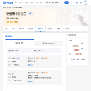 昭通市中医院怎么样_口碑_患者评价-好大夫在线