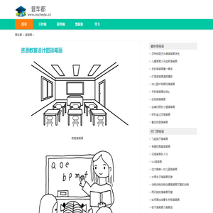 资源教室设计图简笔画 简笔画图片大全-普车都